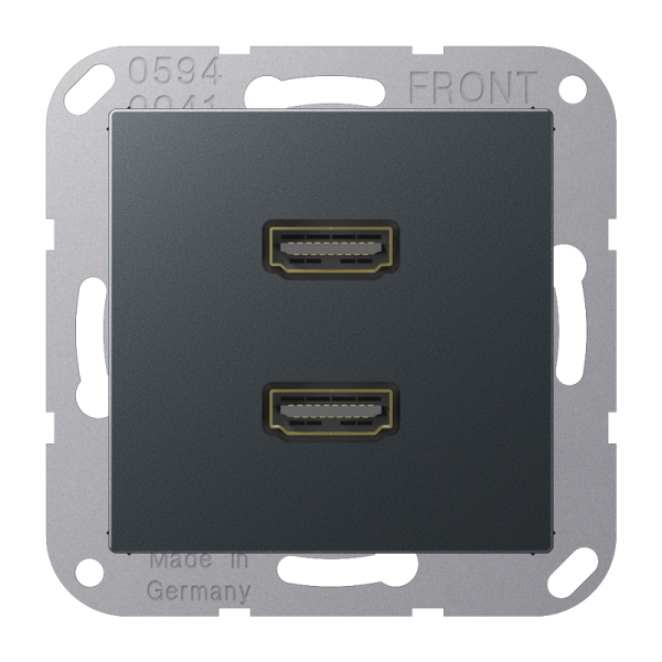 JUNG 2 x HDMI, матовый антрацит MAA1133ANM