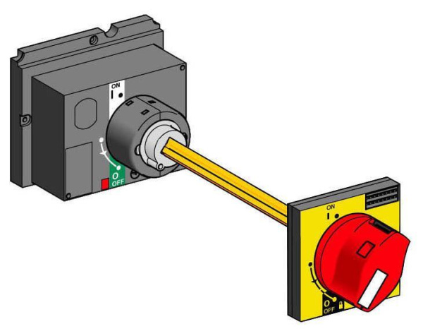 Купить SE GV7 Рукоятка управления выносная поворотная красная/желтая GV7AP02