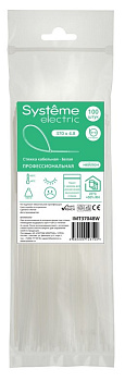 Systeme Electric Стяжка кабельная 370х4.8 Белая (100шт)