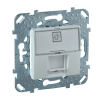 SE Unica Белый Розетка комп(RJ45) 1-ая кат.5е с полем для надписи MGU5.421.18ZD