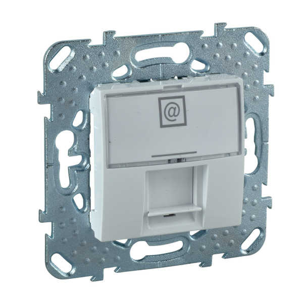 SE Unica Белый Розетка комп(RJ45) 1-ая кат.5е с полем для надписи MGU5.421.18ZD