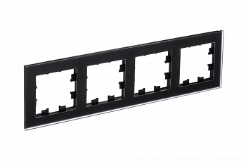 Systeme Electric AtlasDesign Nature Матовое стекло черный Рамка 4-ая