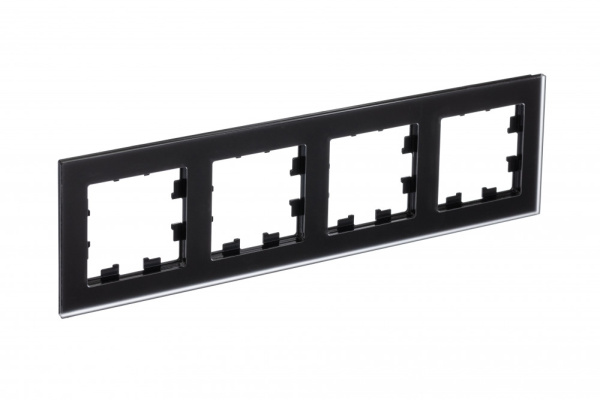 Systeme Electric AtlasDesign Nature Матовое стекло черный Рамка 4-ая