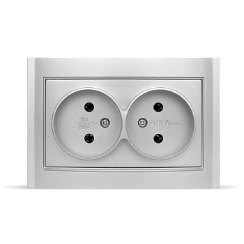 UNIVersal "Бриллиант" Розетка "серебро"2-ая б/з 7949766