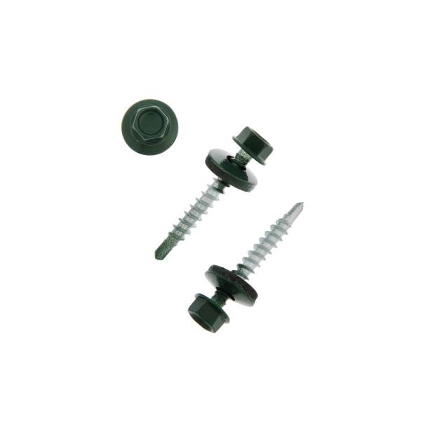 Tech-Krep Саморез КР св. 4,8х35 RAL-6005 (тёмно-зеленый) (250 шт) - ведро 127874