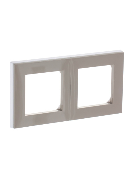 Купить ABB EPJ Levit кофе макиато / белый Рамка 2 поста, 2CHH015020A6018