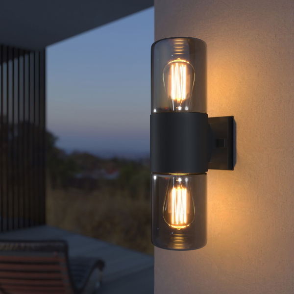 Купить Elektrostandard 35125/D / Светильник садово-парковый Roil чёрный/дымчатый плафон a055636