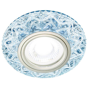 Ambrella Встраиваемый точечный светильник со светодиодной лентой S299 CH хром/прозрачный хрусталь/MR16+3W(LED COLD)