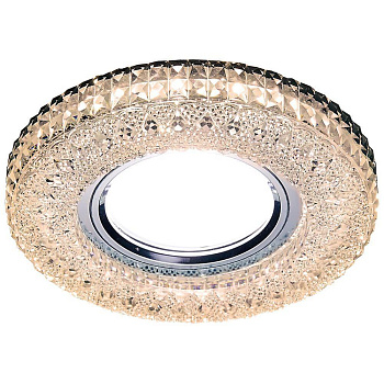 Ambrella Встраиваемый точечный светильник со светодиодной лентой S271 CL/WW хром/прозрачный MR16+3W(LED WARM)