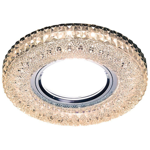 Ambrella Встраиваемый точечный светильник со светодиодной лентой S271 CL/WW хром/прозрачный MR16+3W(LED WARM)