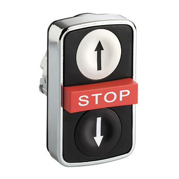 SE XB4 Головка тройной кнопки с маркировкой ZB4BA71124