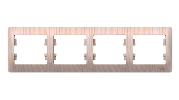 Systeme Electric Glossa Сосна Рамка 4-ая, горизонтальная