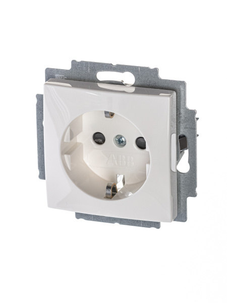 ABB BJB Basic 55 Бел Розетка с/з с защитными шторками 2CKA002013A5278