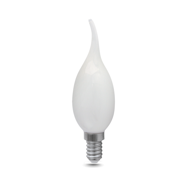 Купить Gauss Лампа Filament Свеча на ветру 9W 610lm 4100К Е14 milky LED 104201209