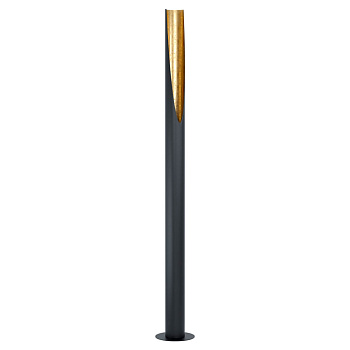 Eglo PREBONE Торшер светодиодный , 1x8W(E27), Ø110, H1805, осн. Ø220, 540lm, сталь, черный, золото 39759