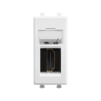 DKC HDMI розетка модульная, тип А-А, "Avanti", "Белое облако", 1 модуль