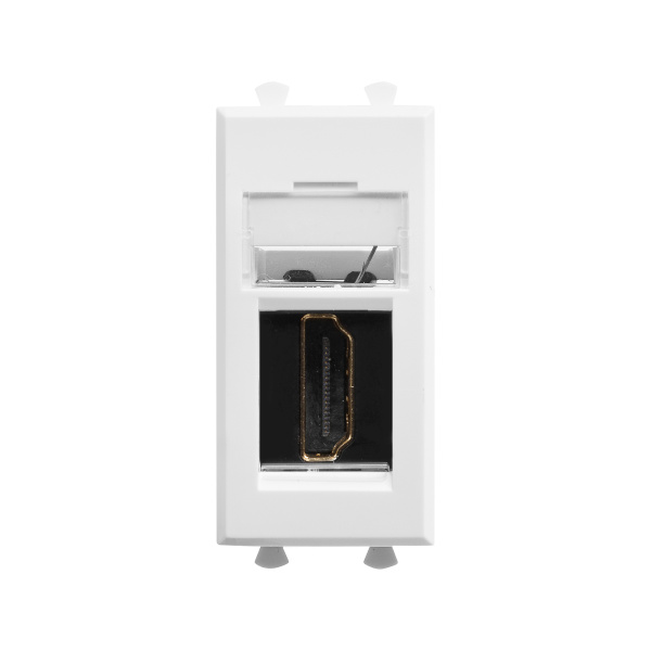 DKC HDMI розетка модульная, тип А-А, "Avanti", "Белое облако", 1 модуль