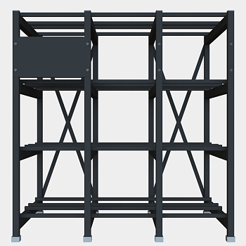 Systeme Electric Стеллаж 4 полочный 2 ряда 1360х935х1430