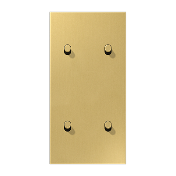JUNG LS1912 Латунь классик Центральная плата, 2 поста, для вертикальной установки, тумблеры 2+2,цилиндр; метал. исполнение ME12-25CR25