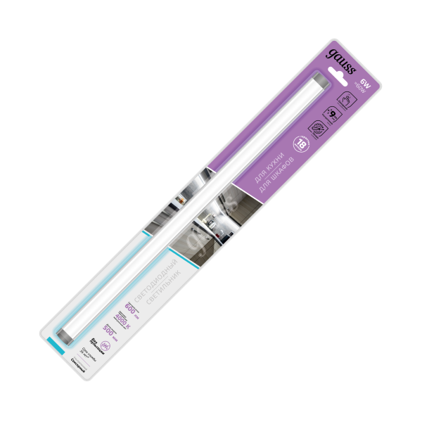 Gauss Светильник сенсорный модель F 6W 600lm 4000K 170-260V 500mm TOUCH 9022531206 Gauss Светильник сенсорный модель F 6W 600lm 4000K 170-260V 500mm TOUCH 9022531206