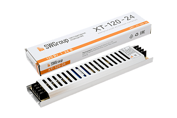 SWG Ультратонкий блок питания в металлическом корпусе, IP20, 120W, 24V XT-120-24