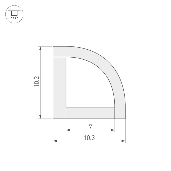 Купить Arlight Профиль WPH-KANT-H10-2000 OPAL (Пластик) 023301