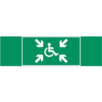 Varton пиктограмма "Безопасная зона МГН" 310х90мм для авар-эвакуац св-ка Basic IP65 V5-EM02-60.002.032