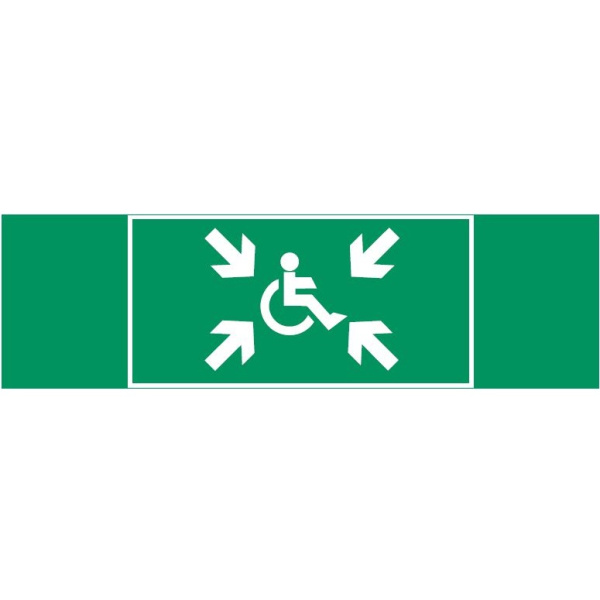 Varton пиктограмма "Безопасная зона МГН" 310х90мм для авар-эвакуац св-ка Basic IP65 V5-EM02-60.002.032