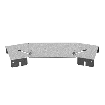 OSTEC Крышка к повороту горизонтальному регулируемому к лотку 150, толщ. 1,0 мм, Сендзимир цинк