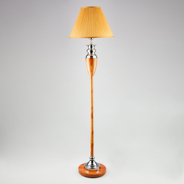 Eurosvet Торшер классический с абажуром 009/1T RDM (янтарь) 00000019600