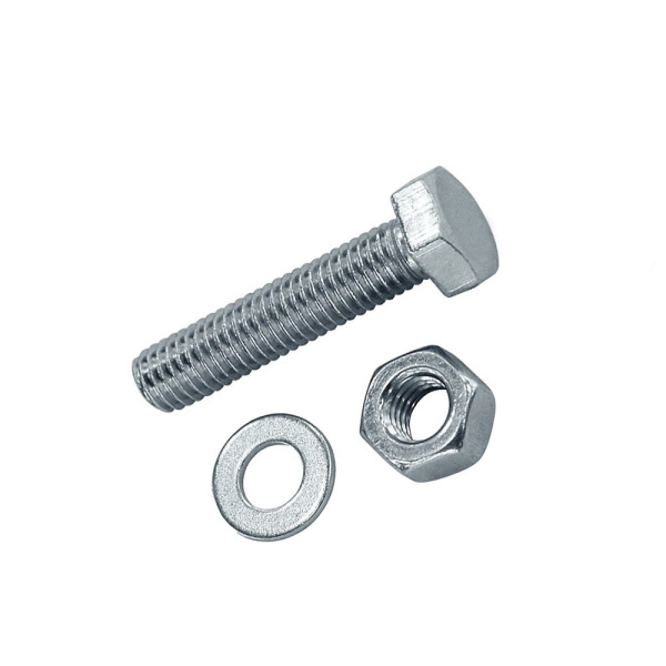 Tech-Krep Болт DIN933 с шестигранной головкой оцинк. М6х70 + гайка + шайба (4 шт) - пакет 130184
