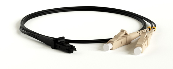 Hyperline FC-D2-50-LC/PR-MTRJM/PR-H-1M-LSZH-BK Патч-корд волоконно-оптический (шнур) MM 50/125, MTRJ(папа)-LC, 2.0 мм, duplex, LSZH, 1 м 28001
