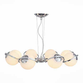 ST LUCE SL848.103.08 Люстра подвесная  Хром/Белый E27 8*60W