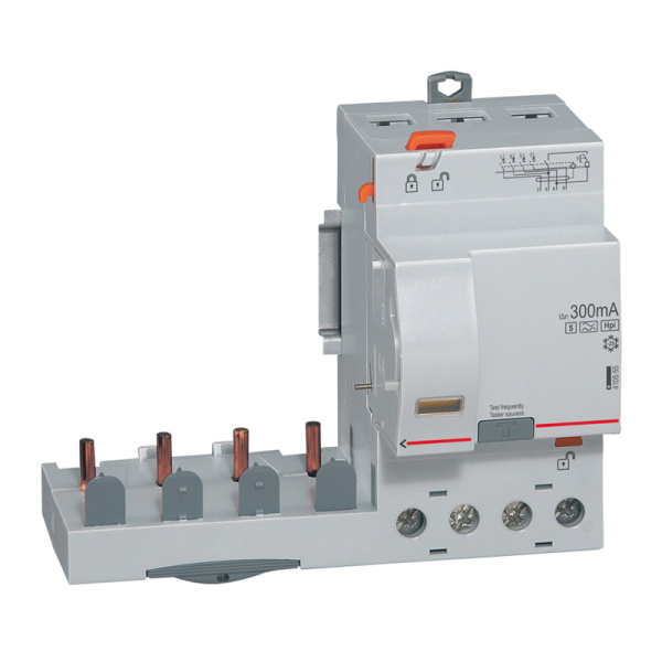 Legrand DX3 Дифференциальный блок тип Hpi 300 мА селективный 4P 400В 63А 3 мод 410555