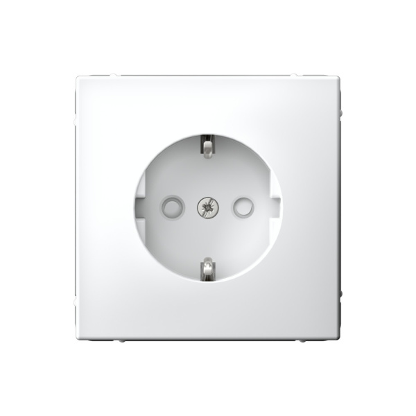 Systeme Electric ArtGallery Белый Розетка с заземлением со шторками, 16А, механизм