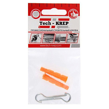 Tech-Krep Шуруп-полукольцо 4х30 с унив. дюбелем 6,0х36 (2 шт) - пакет 114328