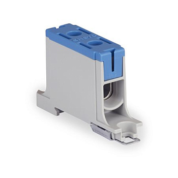 ENSTO Клеммный блок универсальный 1-полюсный, синий, Al 6-50 мм², Cu 2.5-50 мм², 1000В AC/DC KE161.2