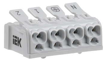 IEK Клемма пружинная соединительная КСПн4-2L+N+PE