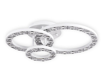 Ambrella Потолочный светодиодный светильник с пультом FA161 WH/CH белый/хром 86W 500*400*130 (ПДУ РАДИО 2.4)