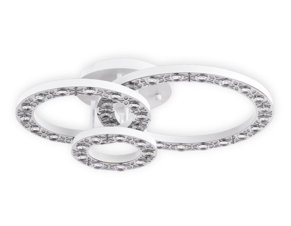 Ambrella Потолочный светодиодный светильник с пультом FA161 WH/CH белый/хром 86W 500*400*130 (ПДУ РАДИО 2.4)