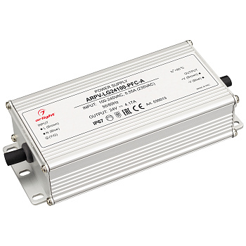 Arlight Блок питания ARPV-LG24100-PFC-A (24V, 4.17A, 100W) (IP67 Металл, 5 лет) 030013