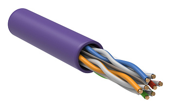 IEK ITK Витая пара U/UTP категории 6 4х2х23AWG LSZH фиолетовый (305м) LC1-C604-126