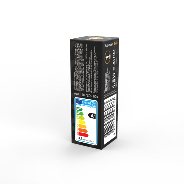 Купить Gauss Лампа G9 AC220-240V 4.5W 380lm 3000K стекло LED 107809104