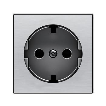 ABB SKY Нержавеющая сталь Накладка для розетки SCHUKO с плоской поверхностью 2CLA858890A1401