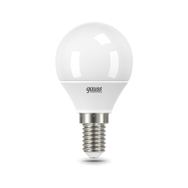 Купить Gauss Лампа Elementary Шар 6W 420lm 3000K Е14 LED 53116