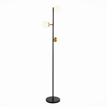 Evoluce SLE220405-03 Торшер Черный, Латунь/Белый E27 3*60W