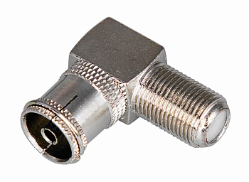 Переход гнездо F - гнездо TV угловой Rexant 05-4312