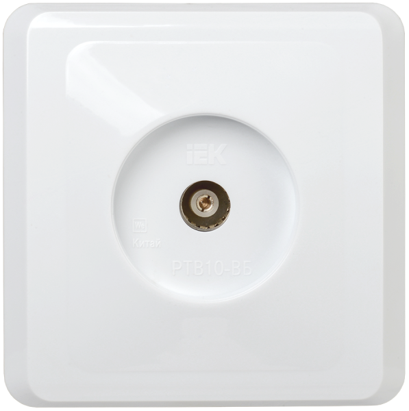 Купить IEK VEGA РТВ10-ВБ Розетка 1-ая телевиз. TV ВЕГА белый