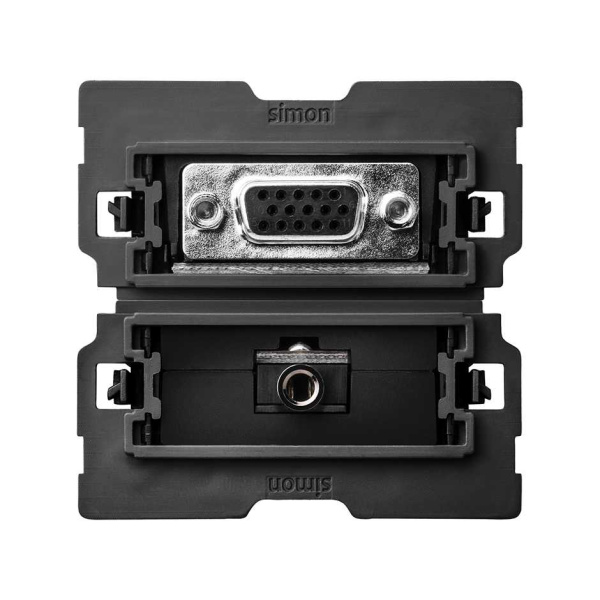 Simon 100 Розетка VGA HD15 + Mini-Jack 3.5mm 10000564-039
