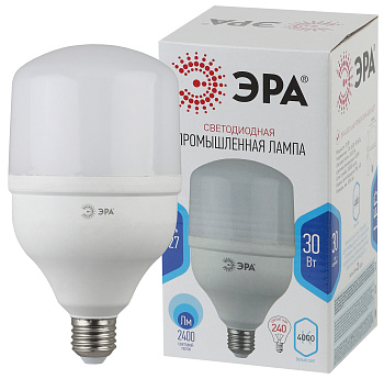 ЭРА LED POWER T100-30W-4000-E27 (диод, колокол, 30Вт, нейтр, E27) Б0048503